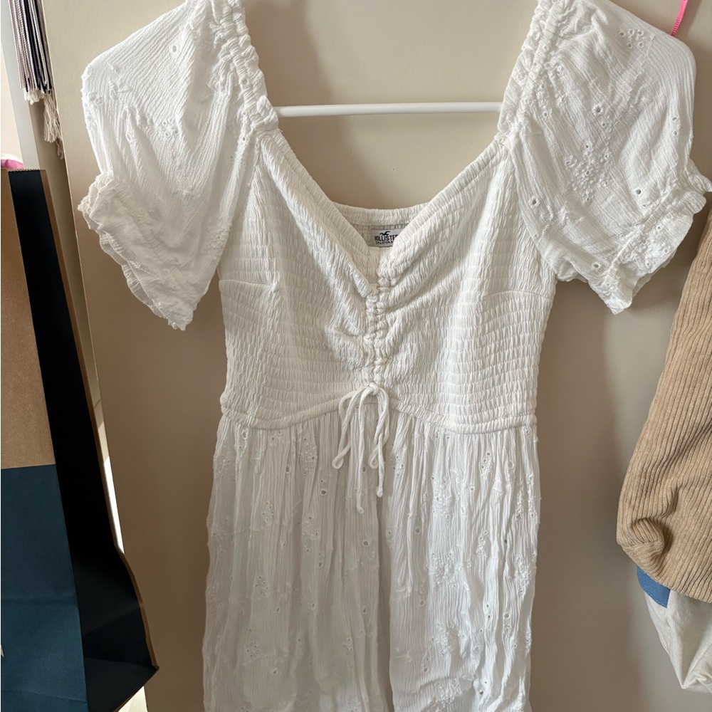 Hollister White Midi Dress